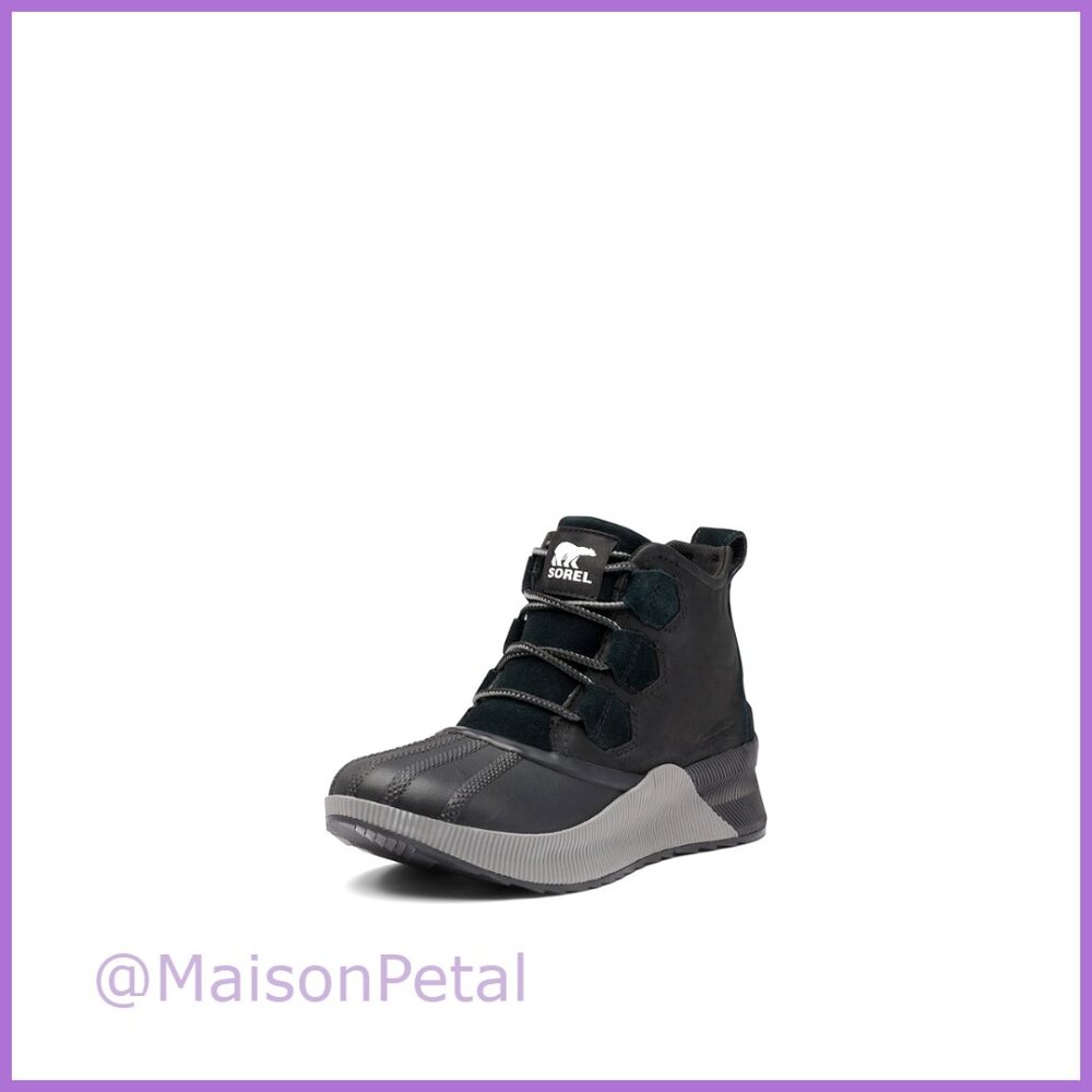 Waterproof Leather Ankle Boots with Flat Heel